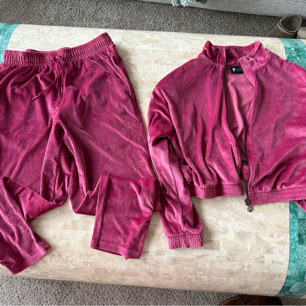 Pink velour Victoria secret matching sweatsuit